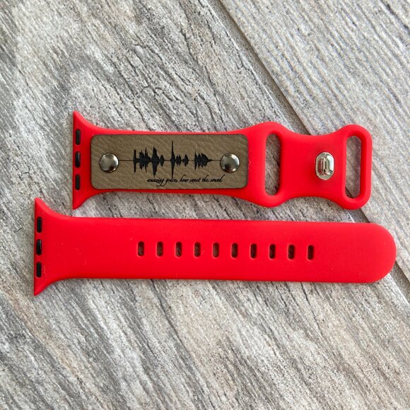Amazing Grace, How Sweet The Sound Soundwave Band For Apple Watch 38-42mm - Red - Picture 2 of 3
